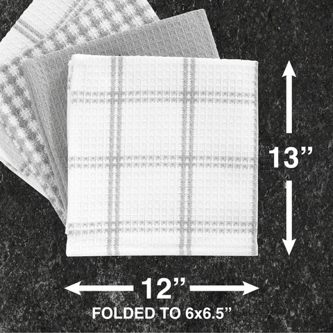 T-Fal 100% cotton waffle dish cloths for durable kitchen use.