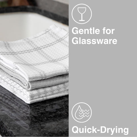 T-Fal 8-pack includes checked, striped, and solid cloths for everyday tasks.