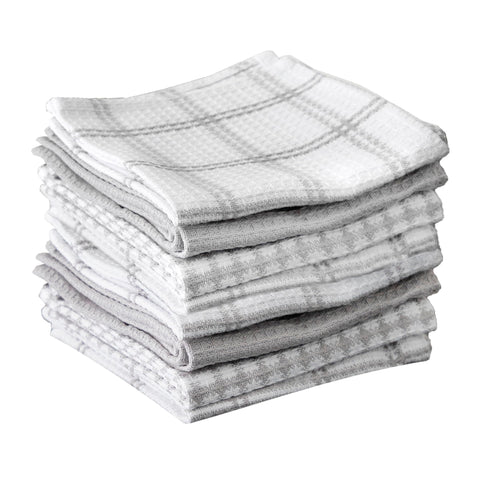 T-Fal Premium Waffle Dish Cloths show a textured absorbent weave for quick spill cleanups.