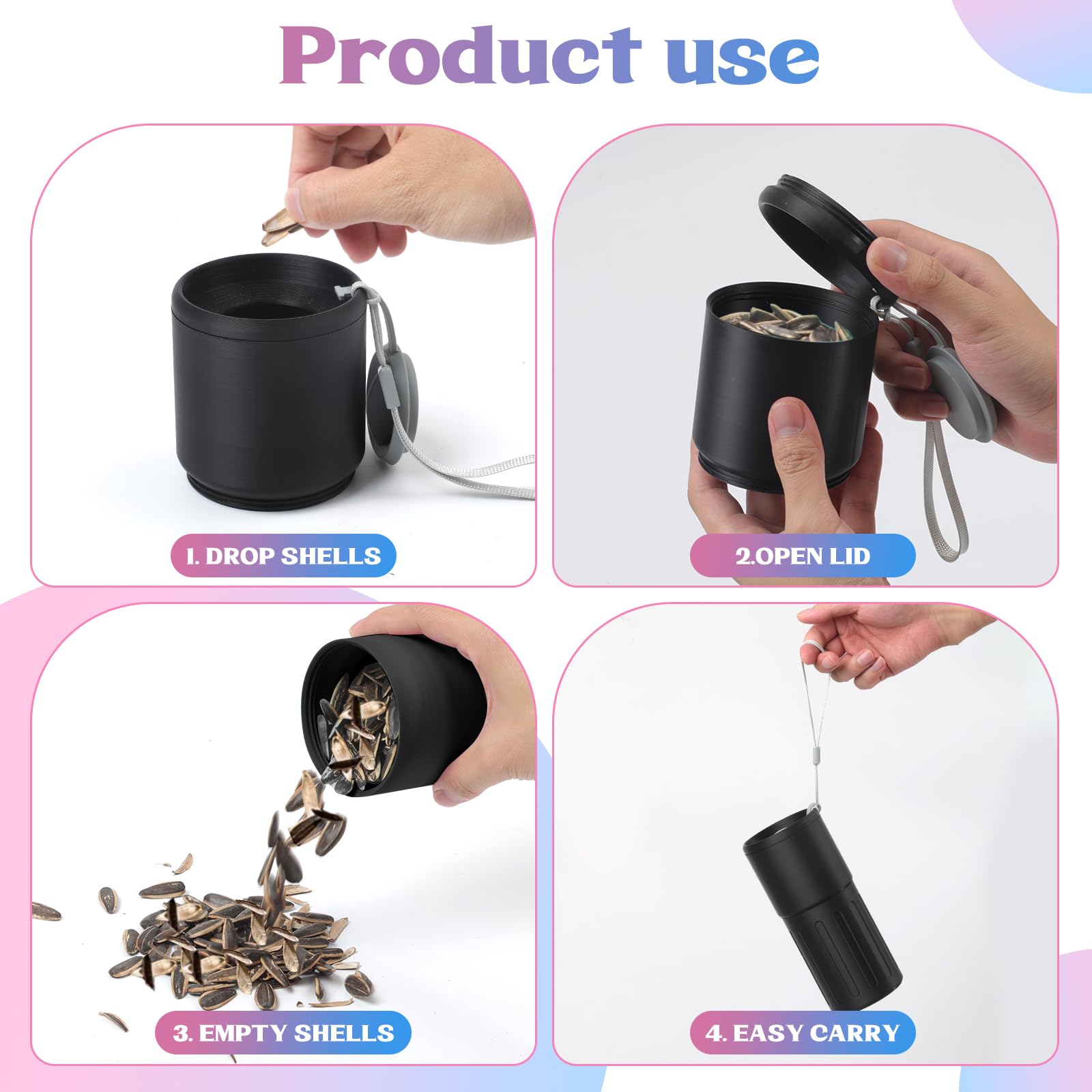 TAAMOG seed cup fits car cup holders, ideal for on-the-go gaming and travel snacking.