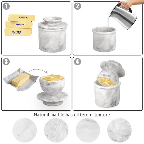 TABHOUKIT butter crock water method helps keep butter fresh and mess-free