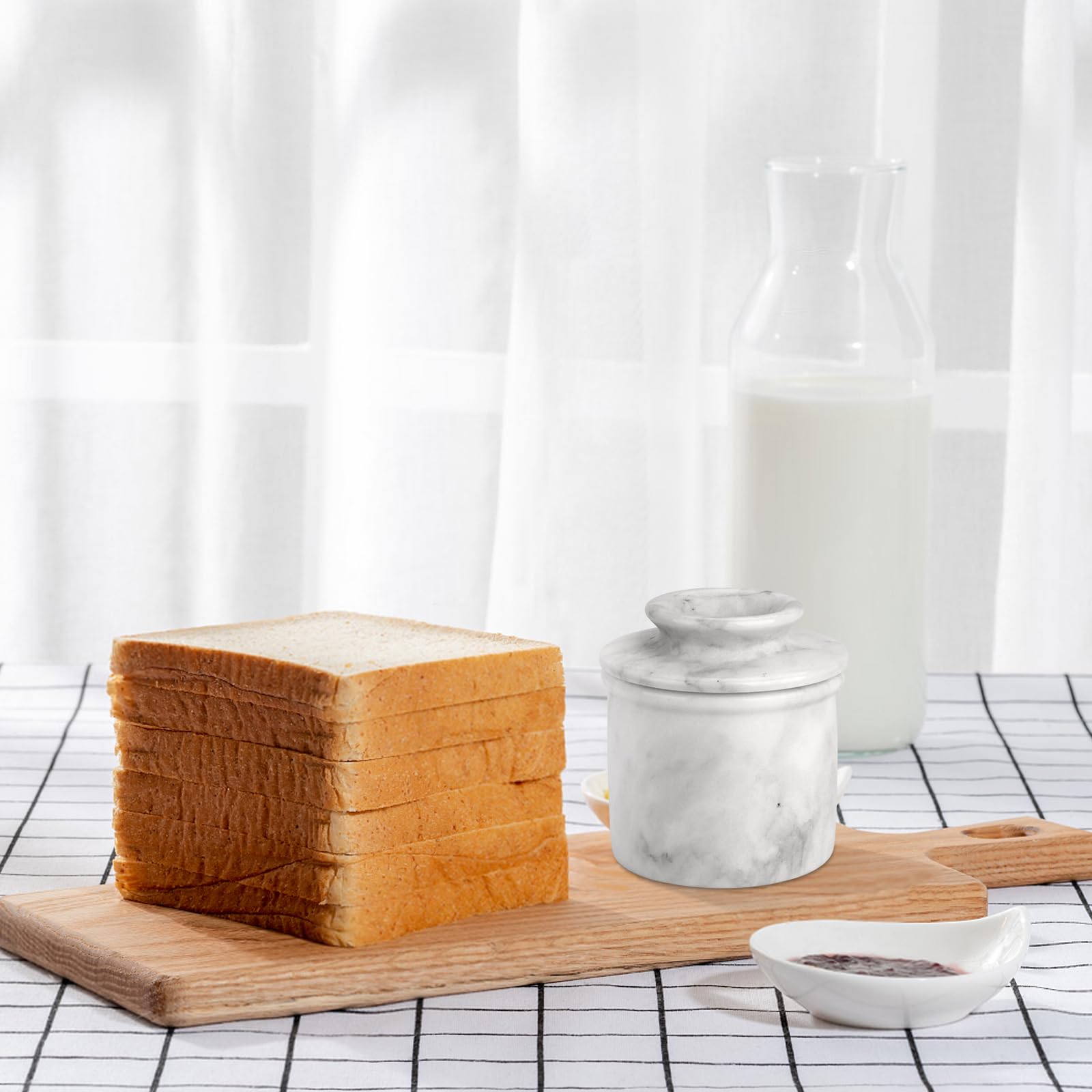 TABHOUKIT butter keeper measures 4in by 3.5in, fits 90 ml