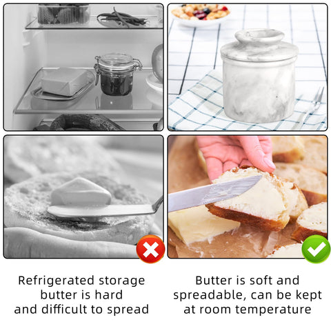TABHOUKIT butter keeper easy-clean design with soft cloth