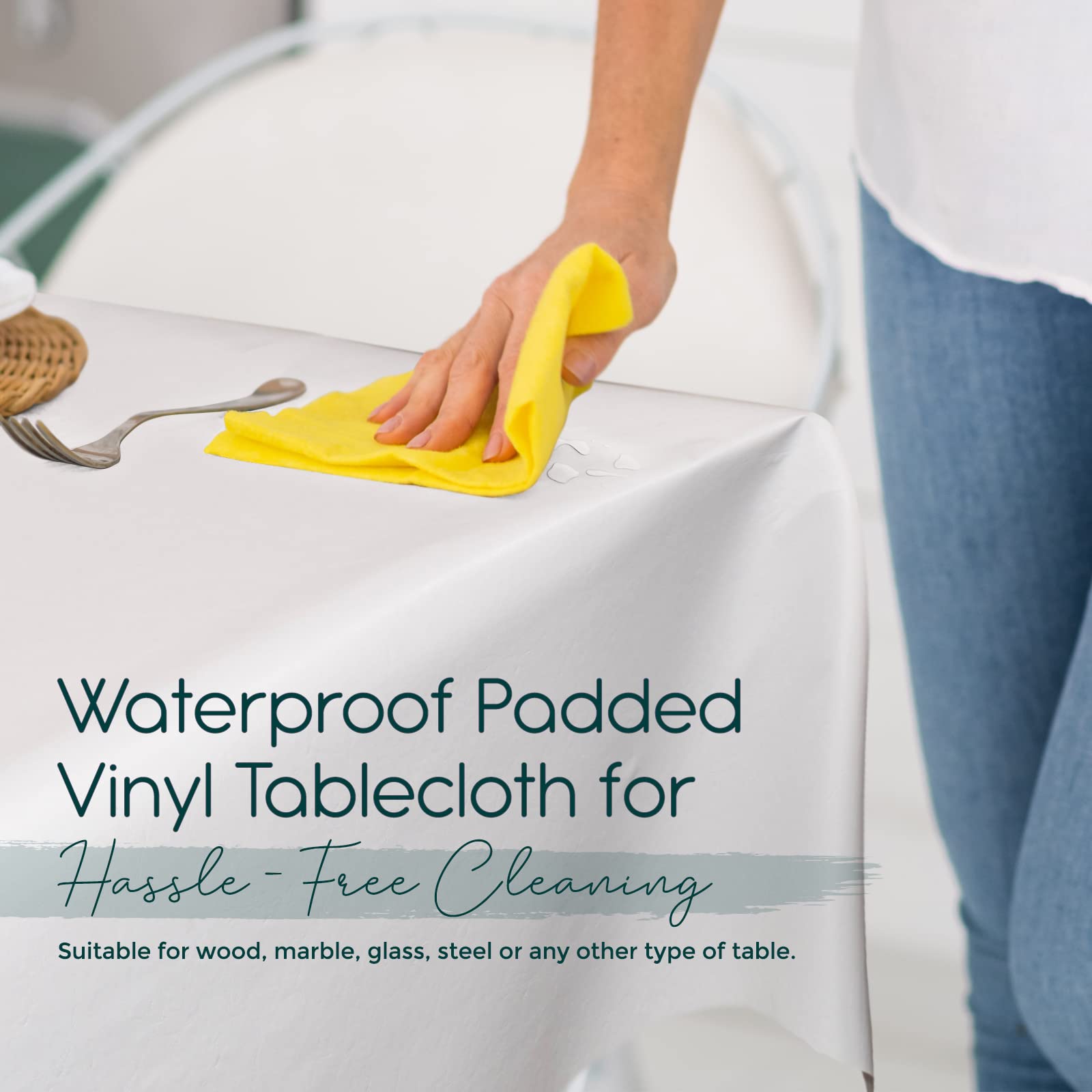 Tablecloths by Design low-heat protection helps shield delicate dishes.