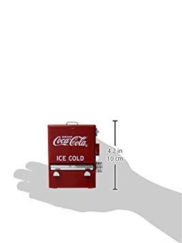 TableCraft Coca-Cola toothpick dispenser side view highlighting sturdy plastic construction.