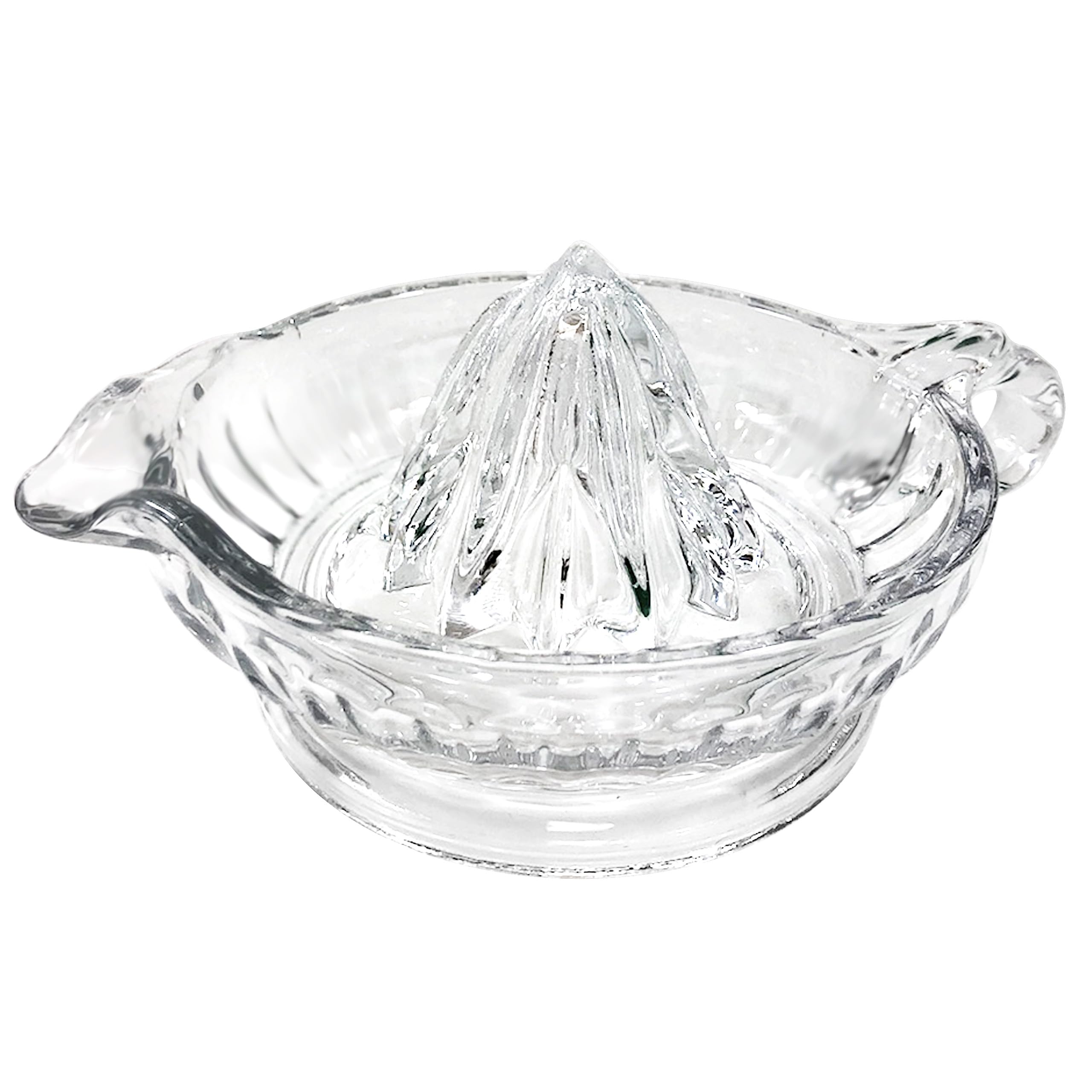 Tablecraft H223 glass juicer showcases vintage facets for stylish kitchen décor while juicing citrus