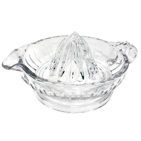 Tablecraft H223 glass juicer showcases vintage facets for stylish kitchen décor while juicing citrus