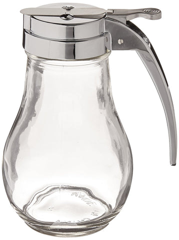 TableCraft H414 syrup dispenser with chrome top for easy, mess-free table service.