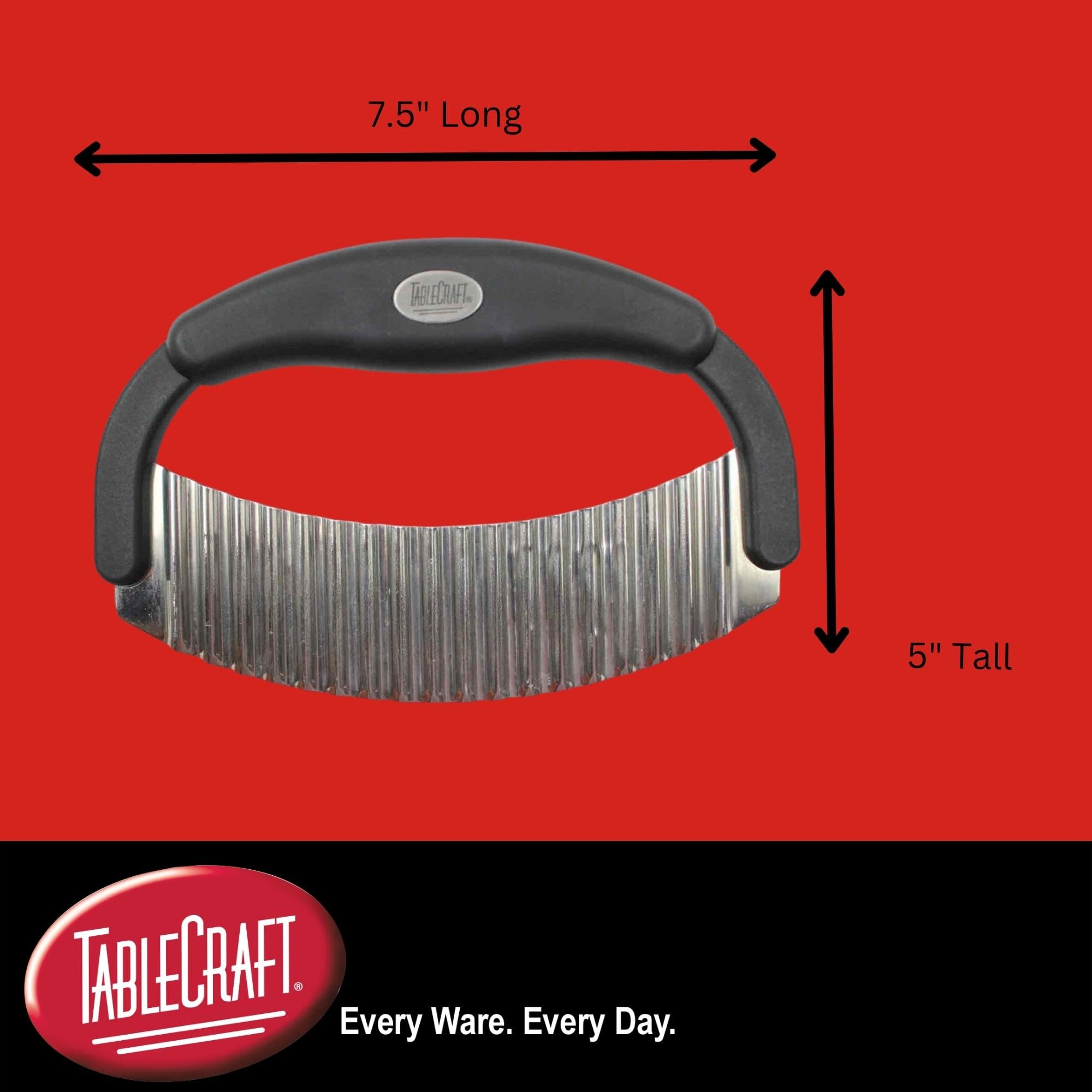 TableCraft H6610 in-use rocker action enables smooth one-handed slicing.