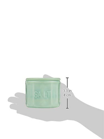 Compact 3.75-inch salt cellar fits counter space