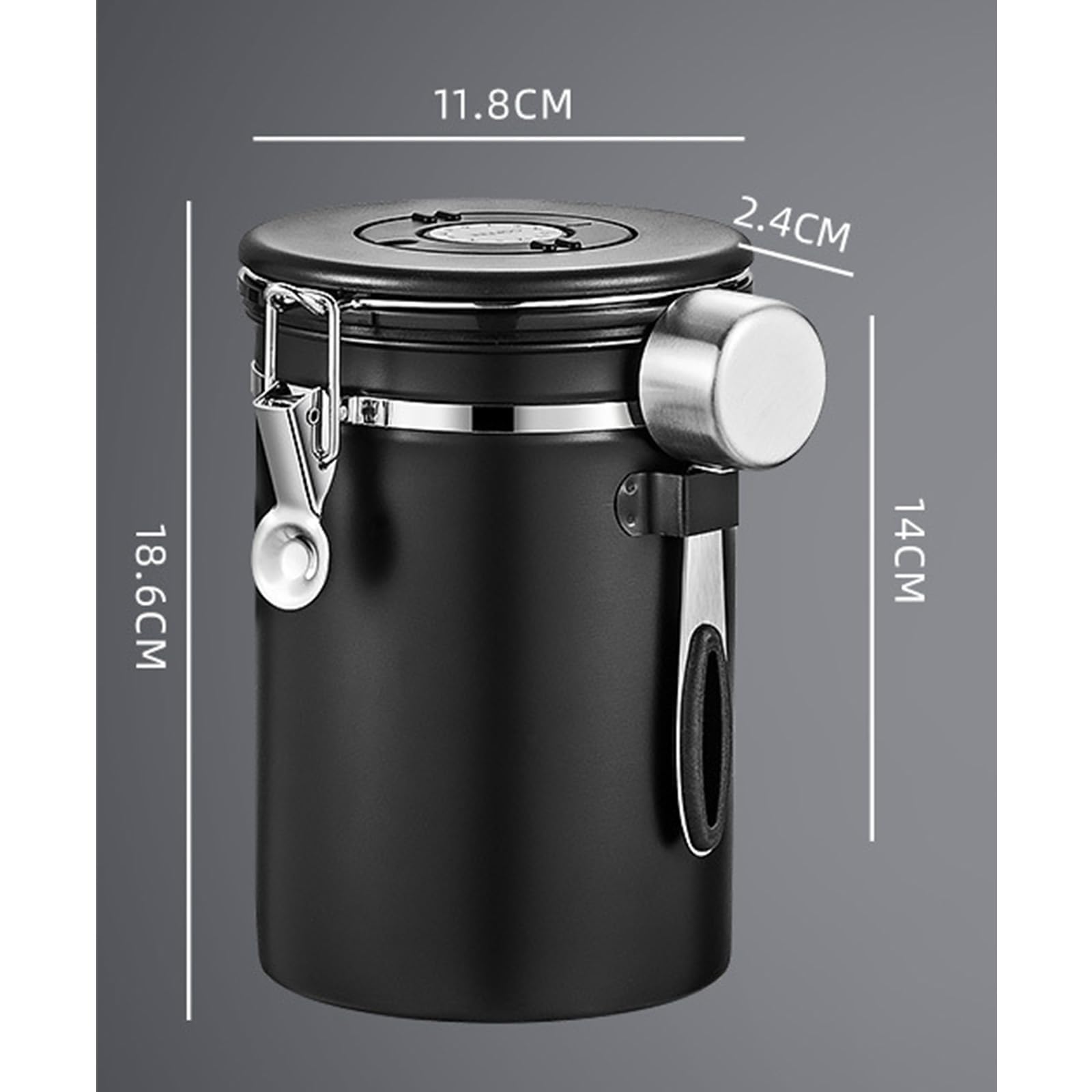 TacoMynxify canister with built-in 2-tbsp scoop for easy measurement.