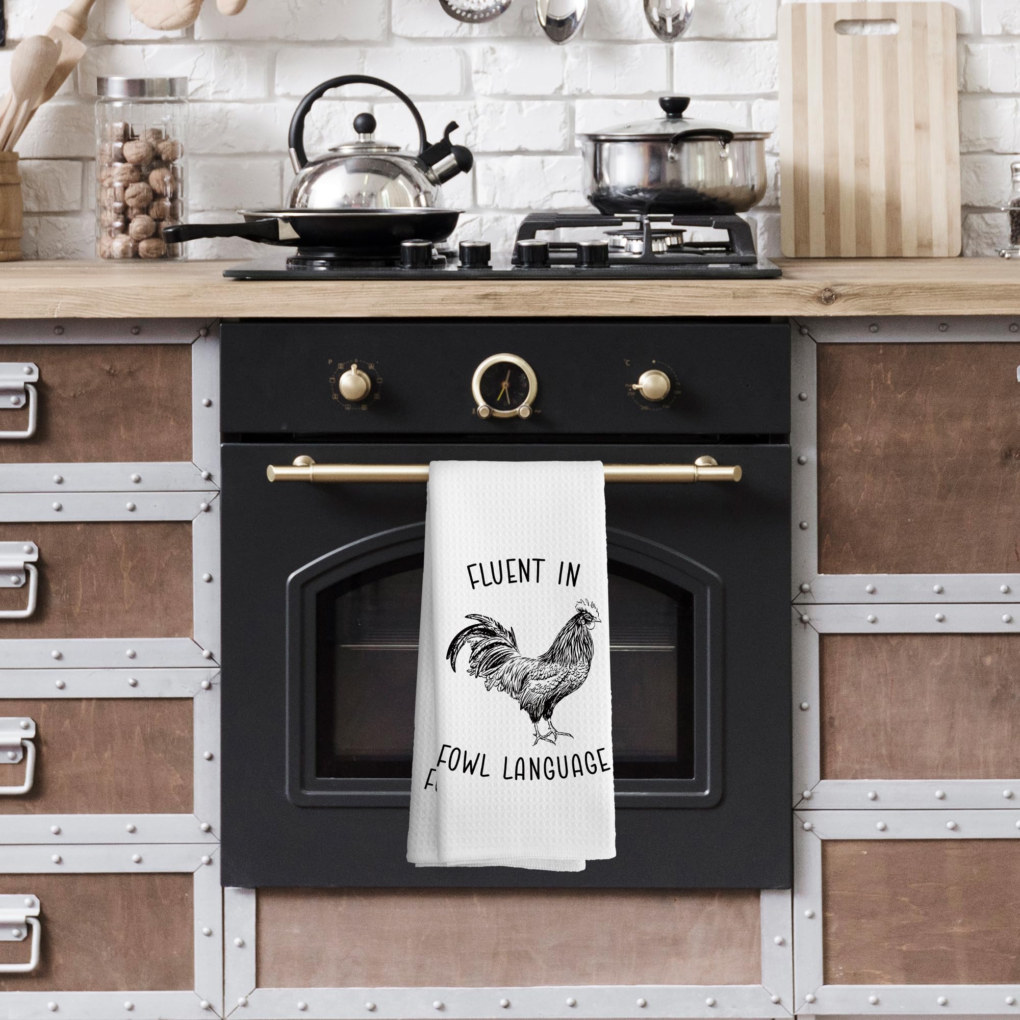 TAEDIN chicken towel demonstrates 16x24 size for versatile kitchen and bath use.