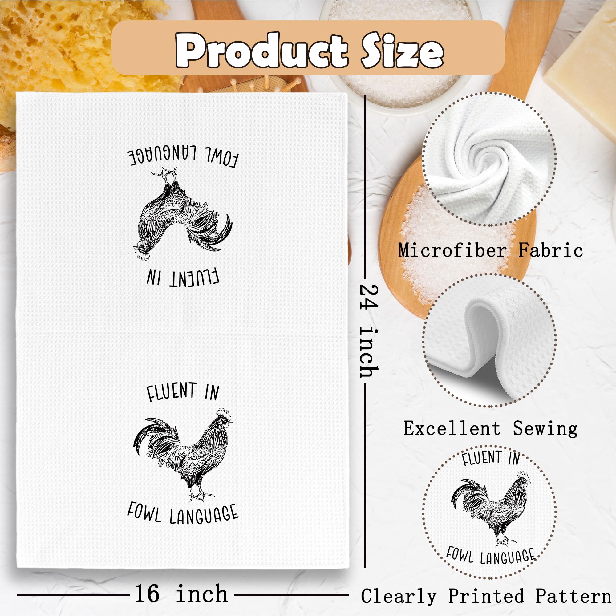 TAEDIN chicken lovers gift towel ideal as a thoughtful hostess present.