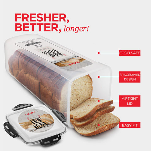 Tafura bread container is freezer-safe for longer bread storage.
