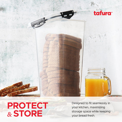 Tafura bread container holds loaves, bagels, and baguettes while staying organized.