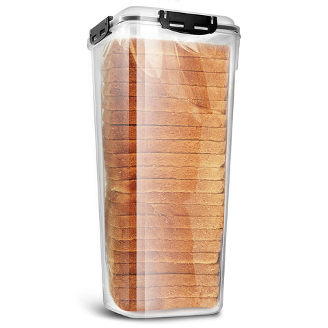 Sleek Tafura bread container enhances a modern kitchen counter.