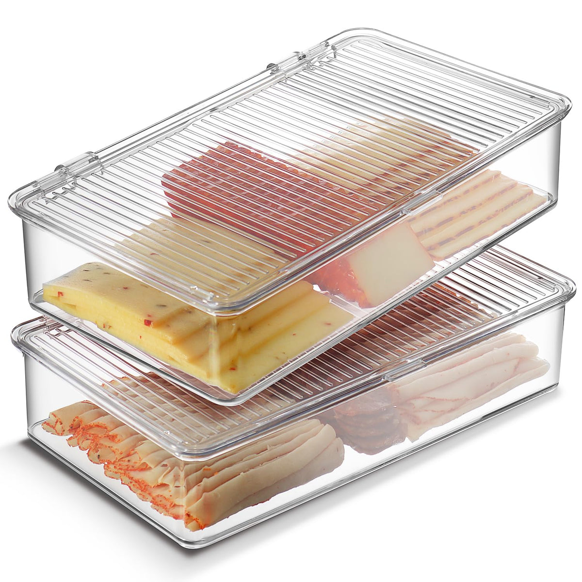 Tafura bacon container for refrigerator keeps bacon fresh and organized.