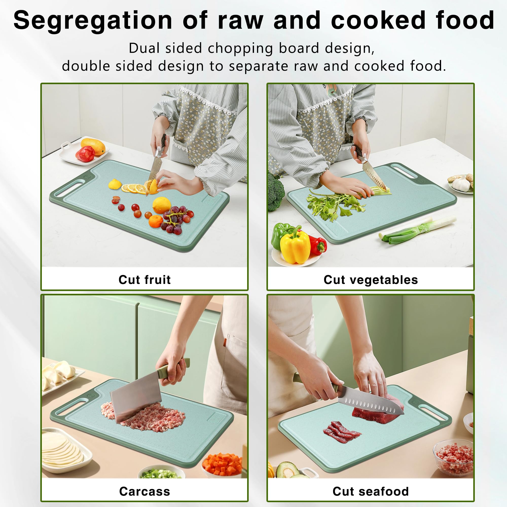 Tagliere BPA-free cutting board surface supports safe food prep.