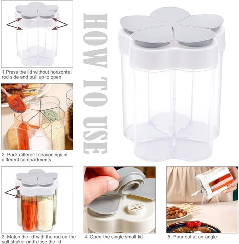Tahonuss portable spice dispenser is ideal for camping and trips.