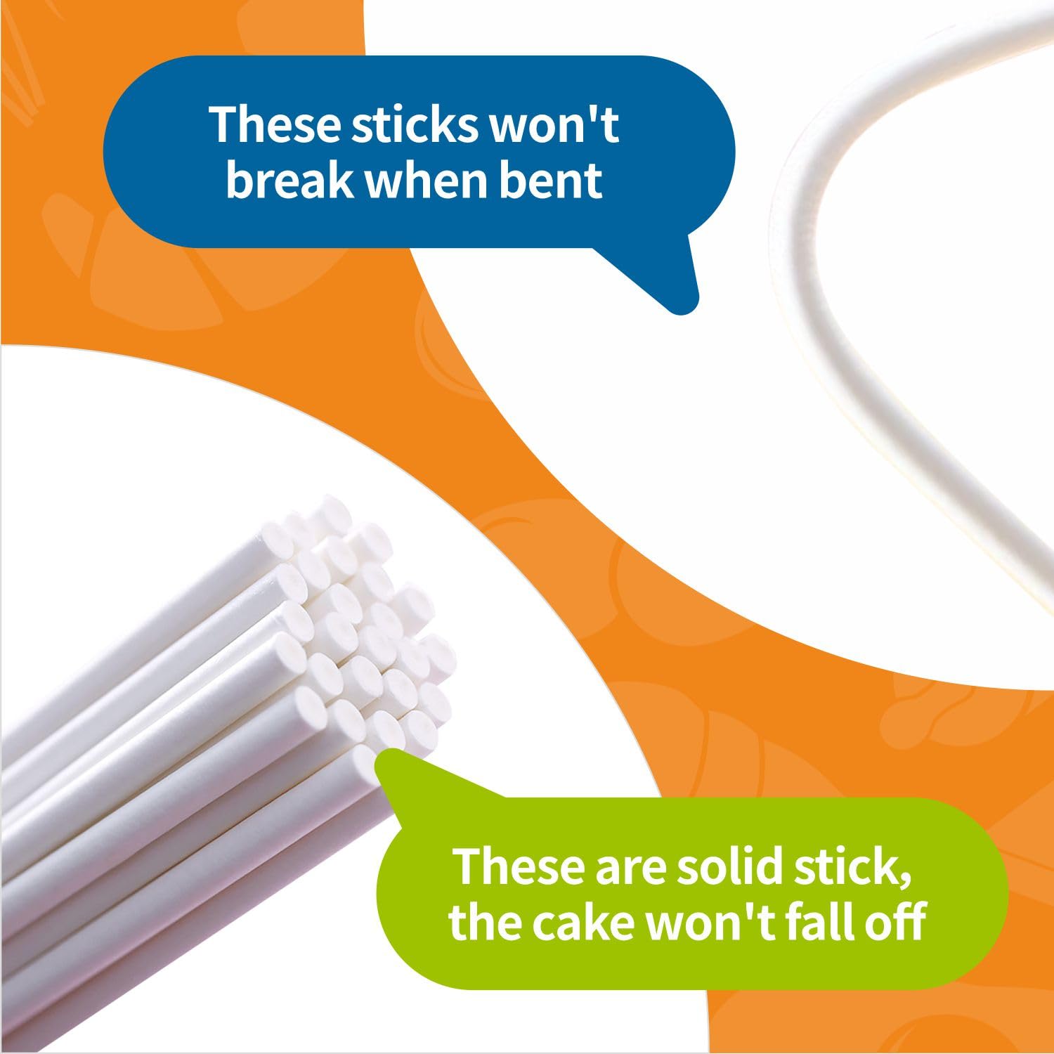 TAIHUIMY food-safe paper sticks resist shedding and moisture for clean decorating