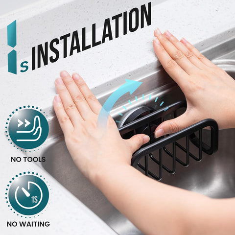 TAILI sink caddy in aluminum rustproof finish for durable, moisture-prone spaces