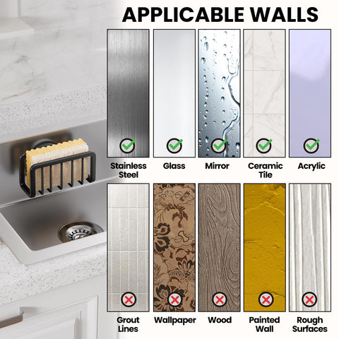 TAILI sponge holder accepts multiple items, keeping brushes, sponges, and stoppers organized