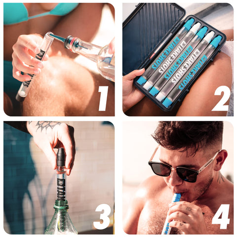 TakeShots Take portable-pack highlights easy carry for concerts, camping, or beach days.
