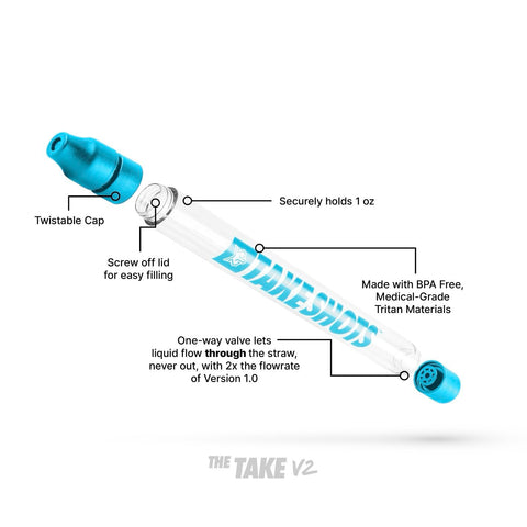 TakeShots Take V2 straw transition in a chaser delivers smoother shots