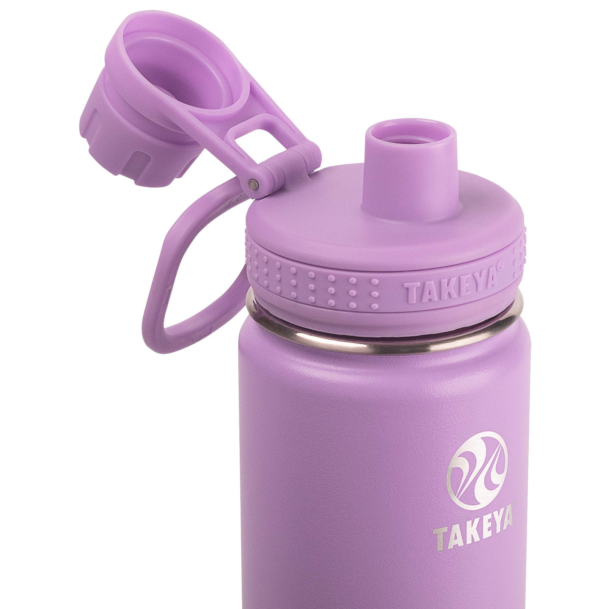 Takeya Actives bottle showing double-wall insulation for cold drinks up to 24 hours.