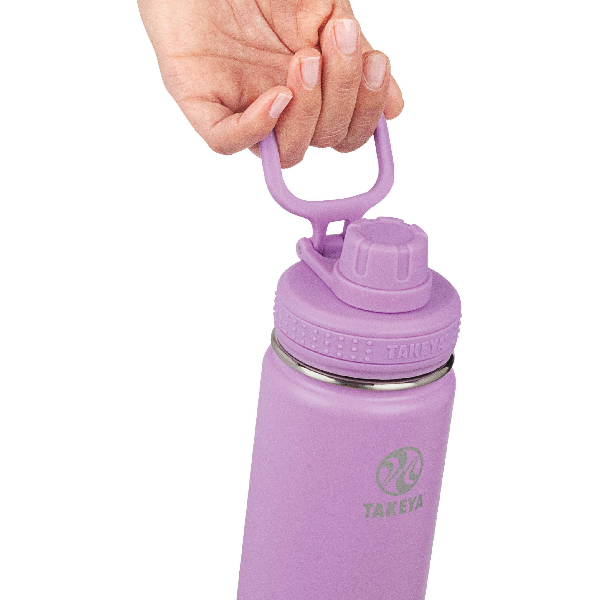 Sustainable reusable Takeya Actives bottle reduces single-use plastic waste.