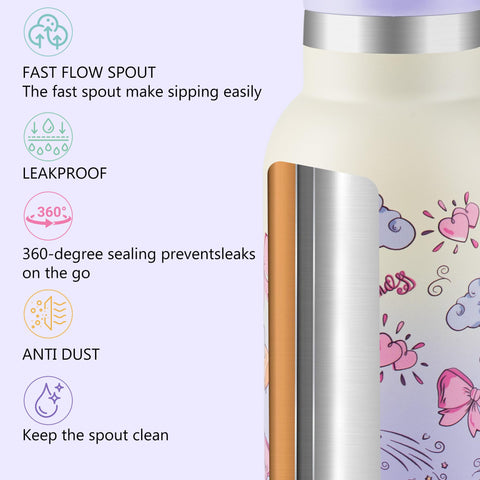 Takyit 12oz insulated bottle keeps drinks cold through lunch and outdoor play.