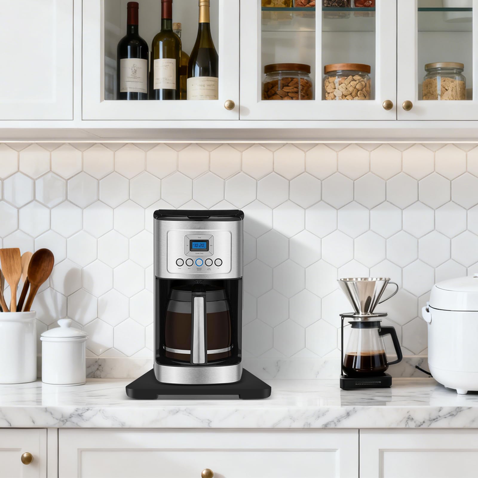 Taladad bamboo tray protects surfaces with a natural finish and smooth glide.