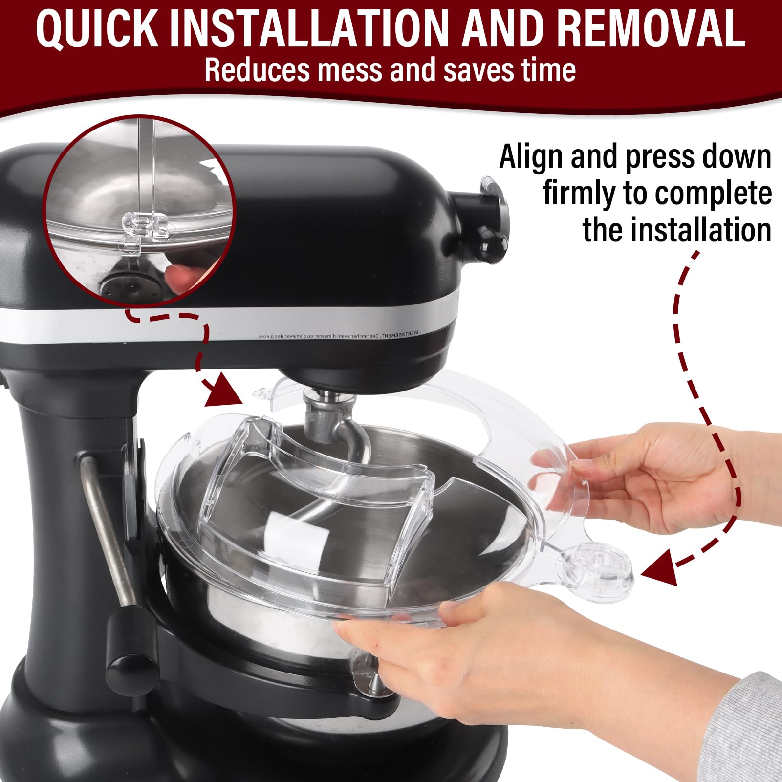 Taladad large-angle pour chute enables easy ingredient addition without waste.