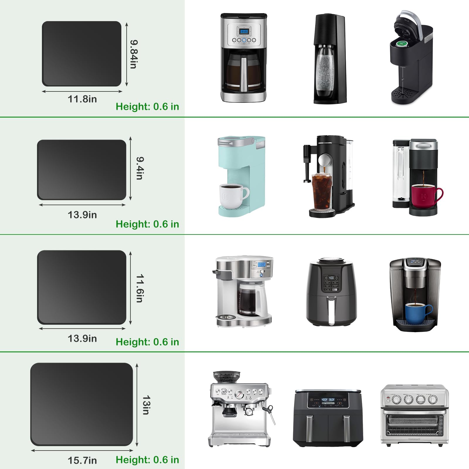 Taladad under-cabinet pull-out design simplifies access and frees counter space.