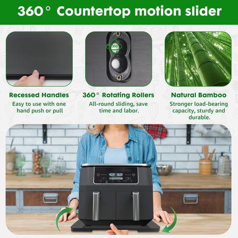 Taladad under-cabinet sliding tray pulls out appliances effortlessly