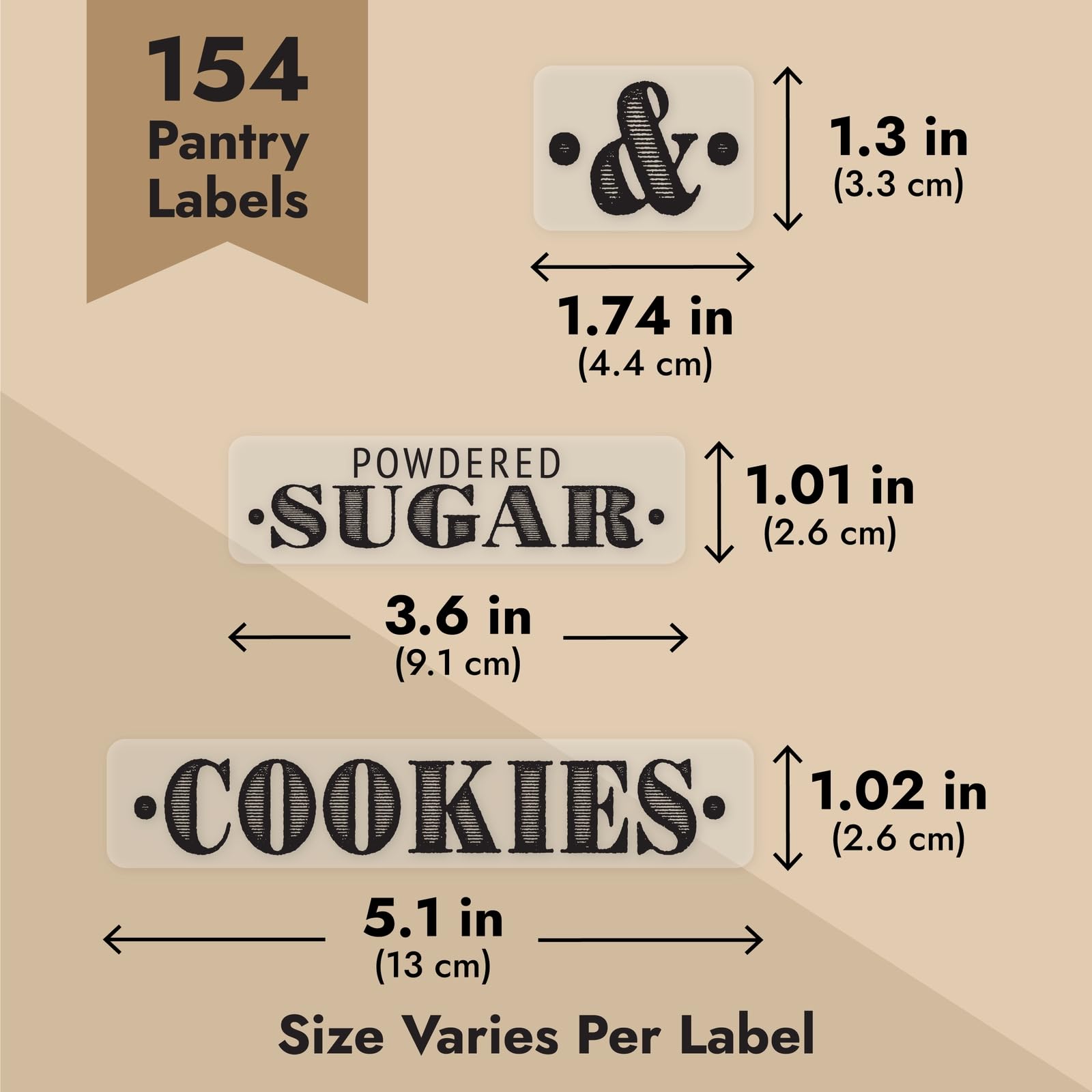 Talented Kitchen farmhouse-style labels complement traditional and modern kitchens.