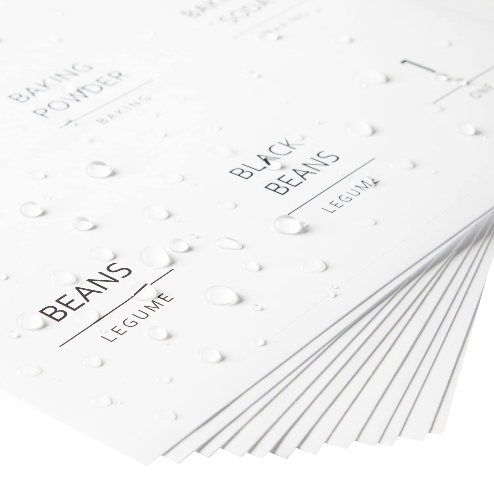 Talented Kitchen labels stay legible in humid kitchen environments.