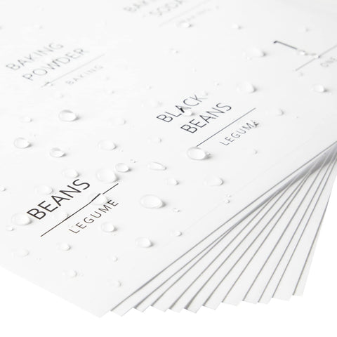 Talented Kitchen labels stay legible in humid kitchen environments.