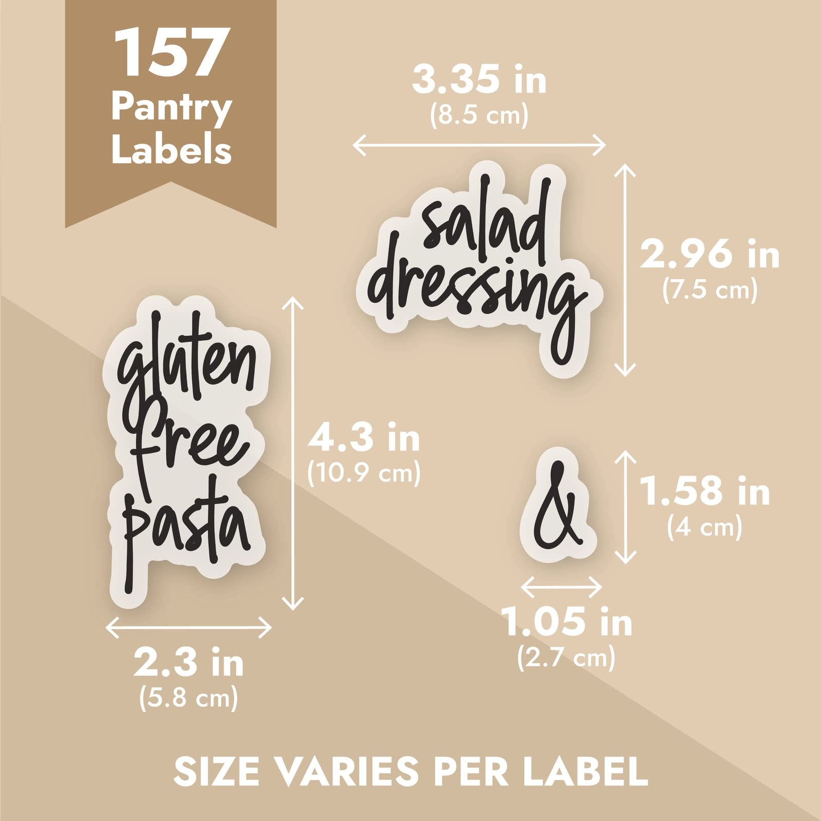 Numbers and symbols enable customized labeling for quantities and batch names.