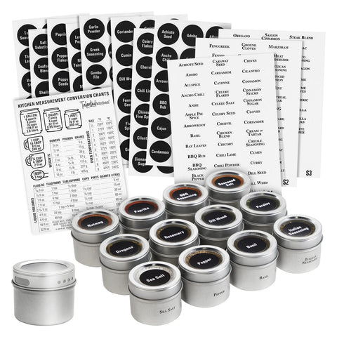 Talented Kitchen magnetic spice jar on fridge for quick, organized cooking.