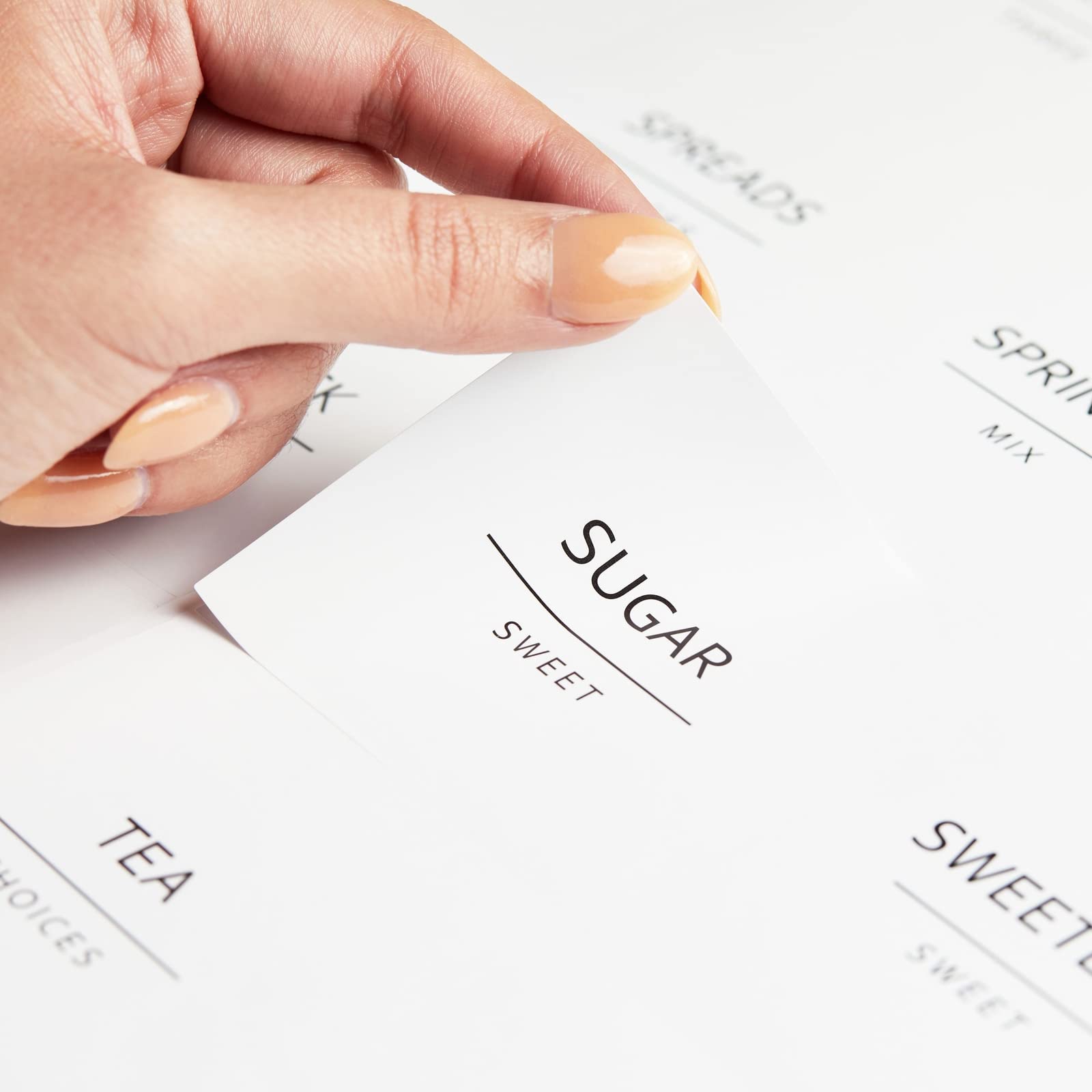 Talented Kitchen number labels help categorize items by quantity.