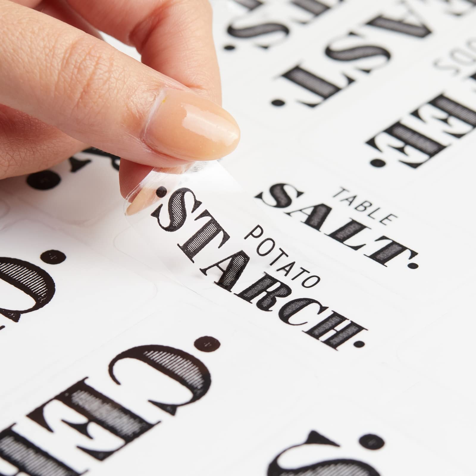 Talented Kitchen repositionable labels adapt as storage needs change.