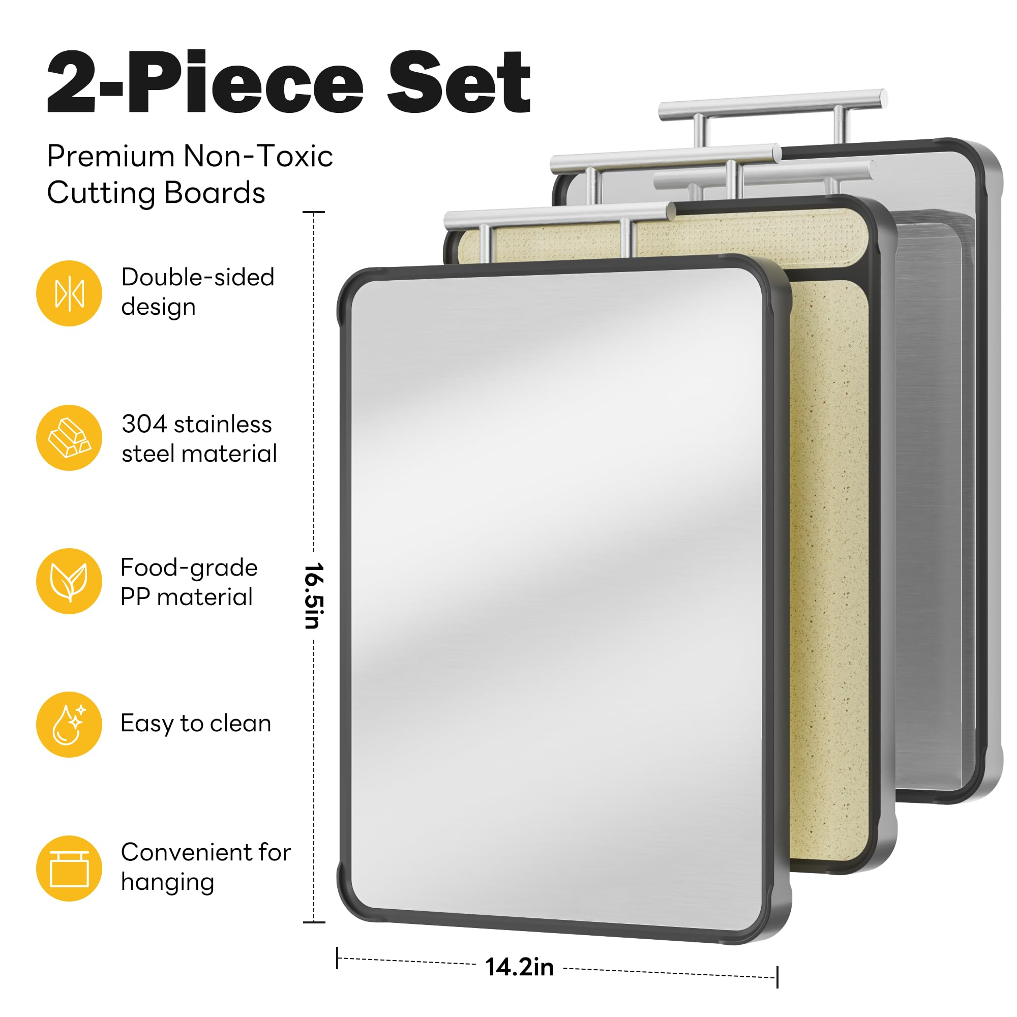 TalingMA non-porous cutting boards reduce odor and residue between uses.