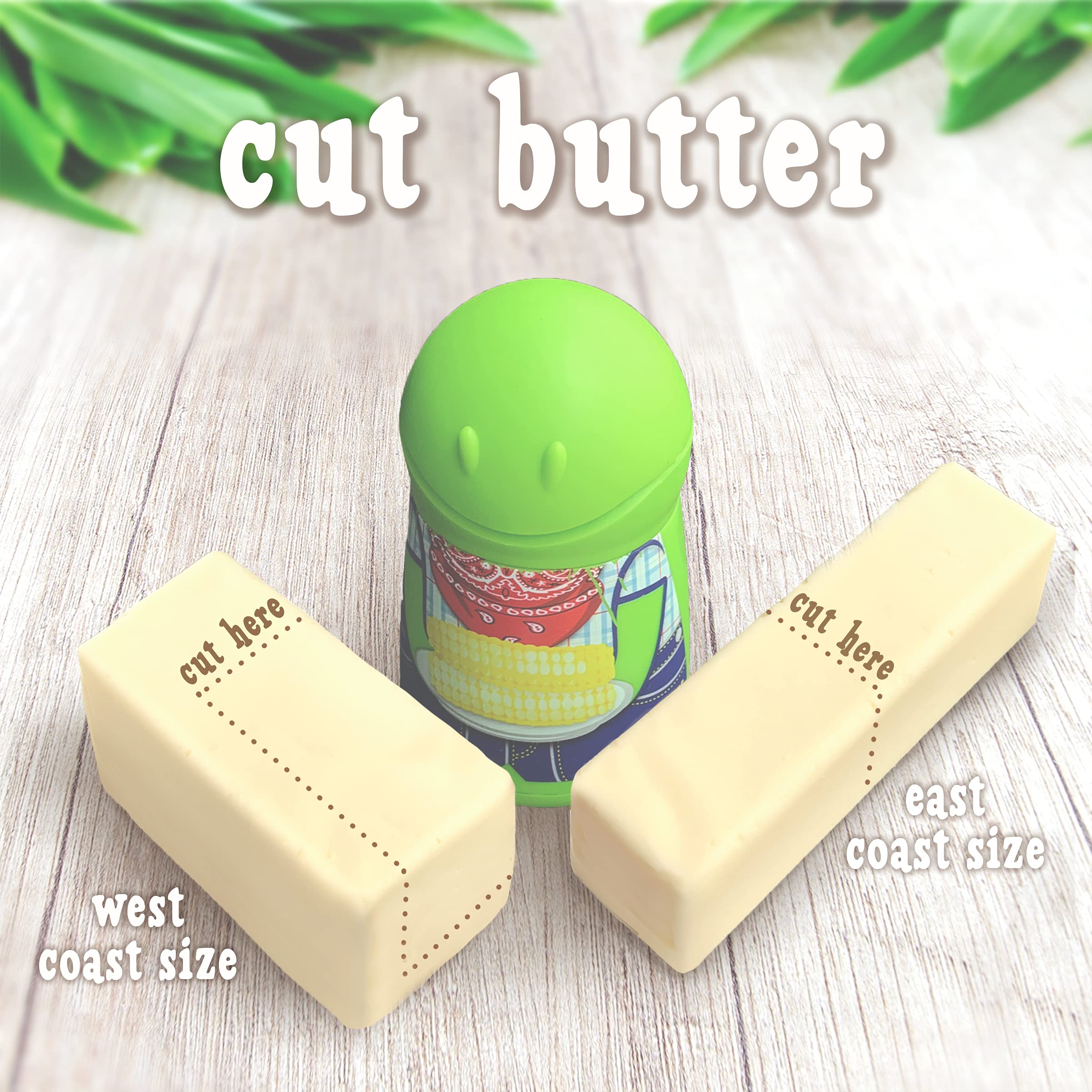 Butter Boy plunger action adds extra butter to corn.