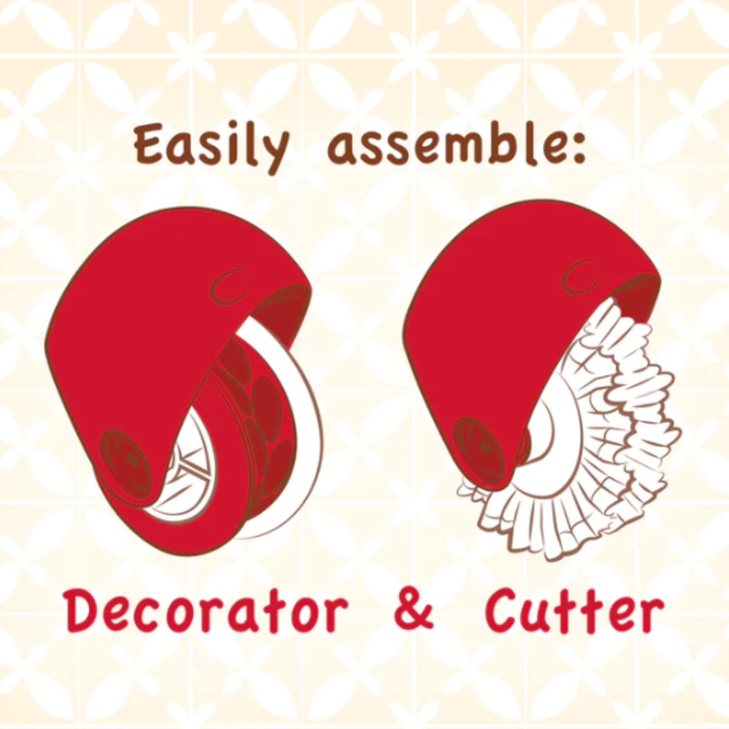 Talisman Designs dough cutters lattice view for precise, scalloped pie borders.