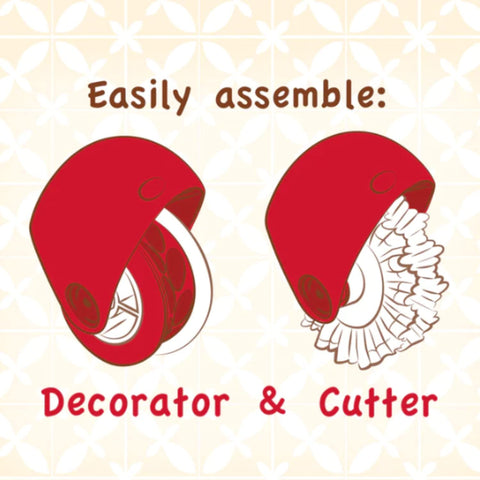 Talisman Designs dough cutters lattice view for precise, scalloped pie borders.