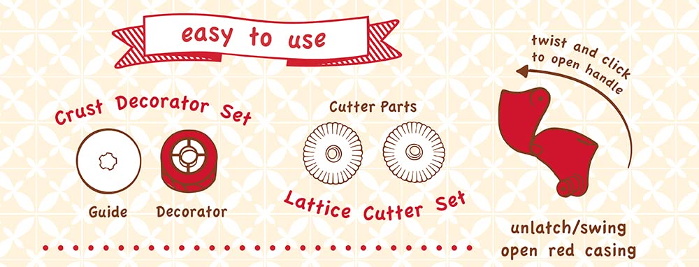 Talisman Designs pastry decorating wheel in use for festive pie topping.