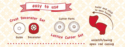 Talisman Designs pastry decorating wheel in use for festive pie topping.