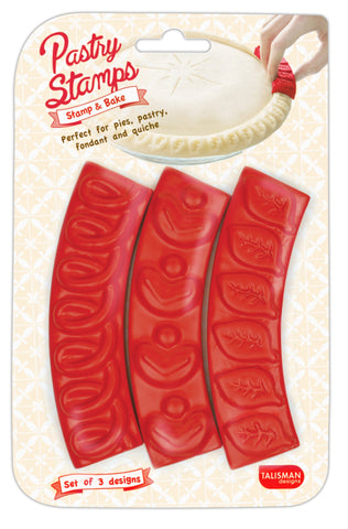 Talisman Designs Pastry Stamps decorate the top edge with a repeating pattern.