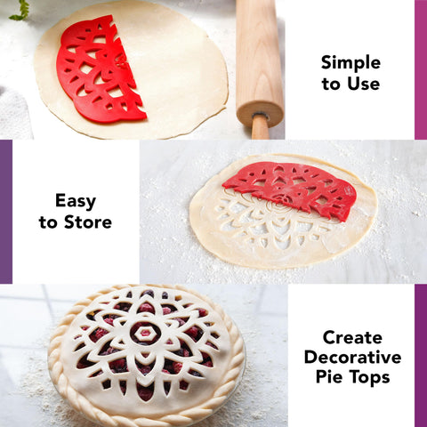Talisman Designs Pie Top Cutter semi-circle storage saves cabinet space.